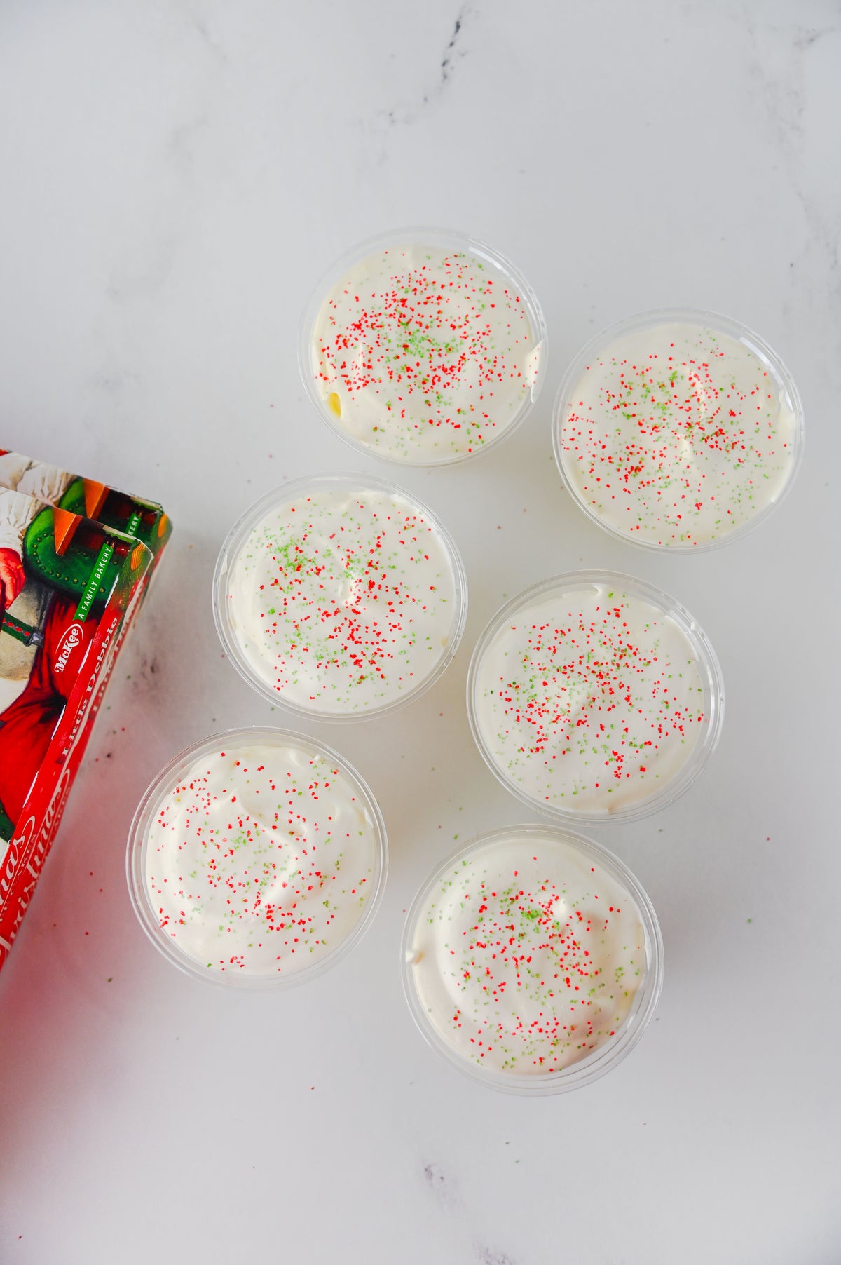 Christmas Tree Cake Dirt Cups Set #3