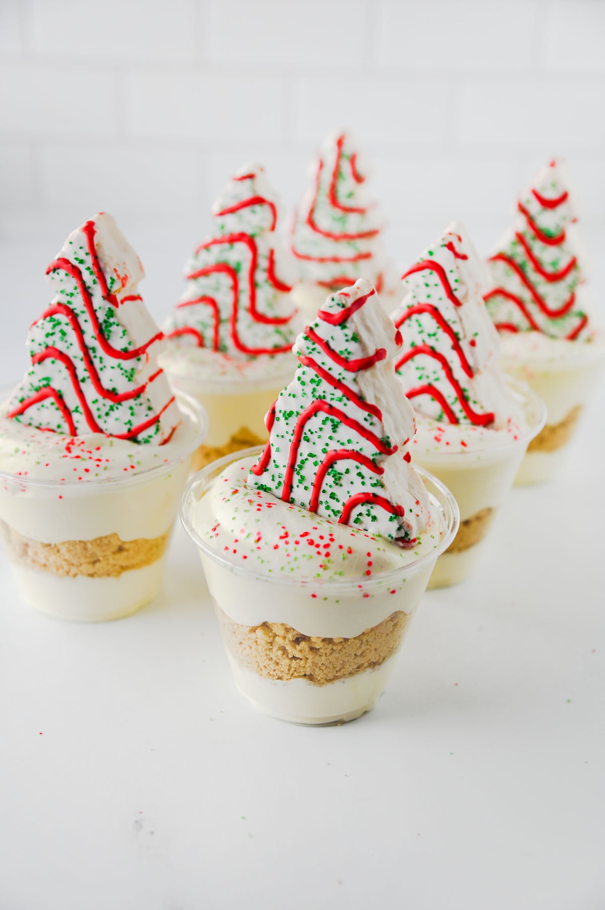 Christmas Tree Cake Dirt Cups Set #3