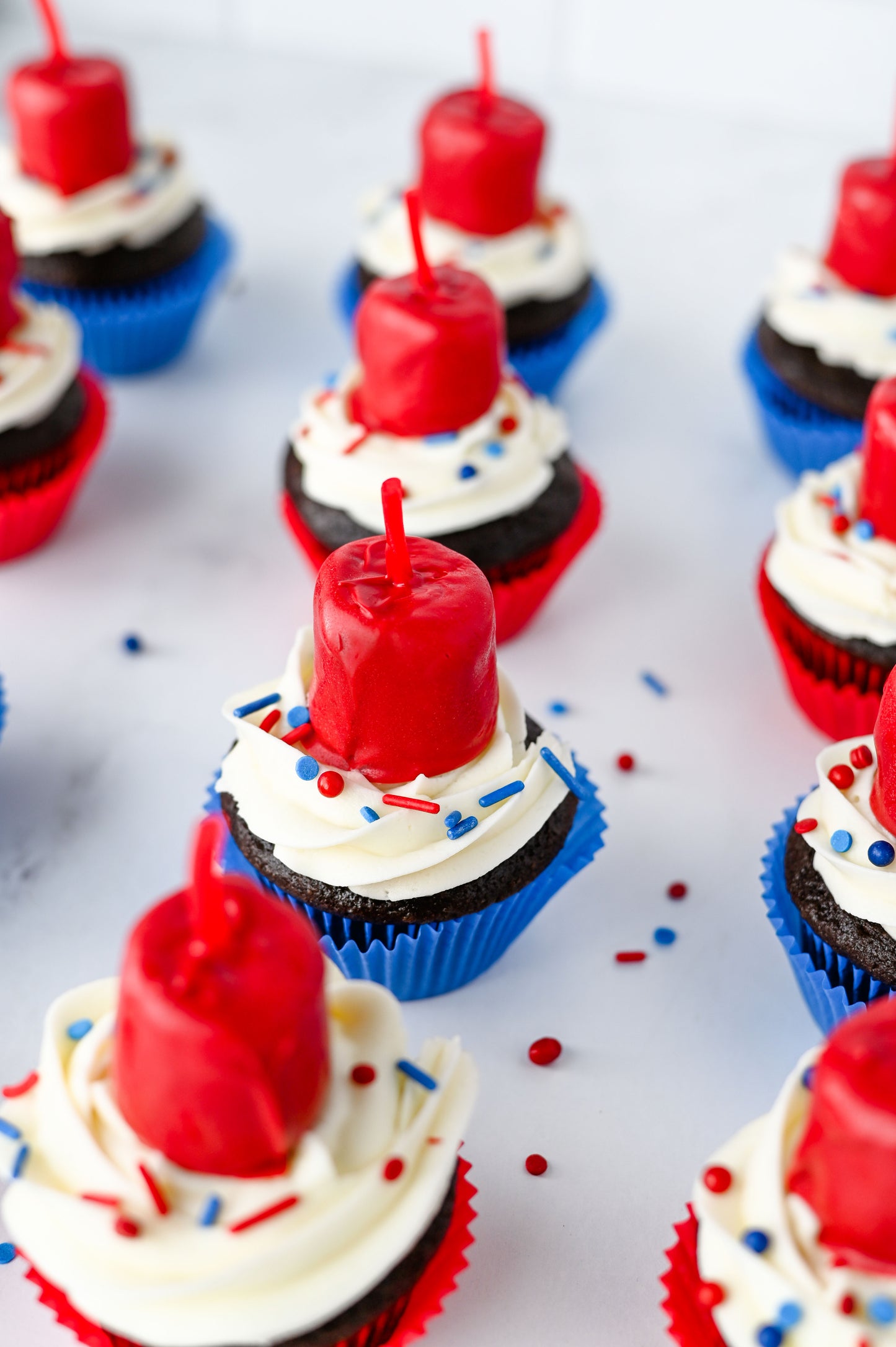 Fire Cracker Cupcakes Set #2