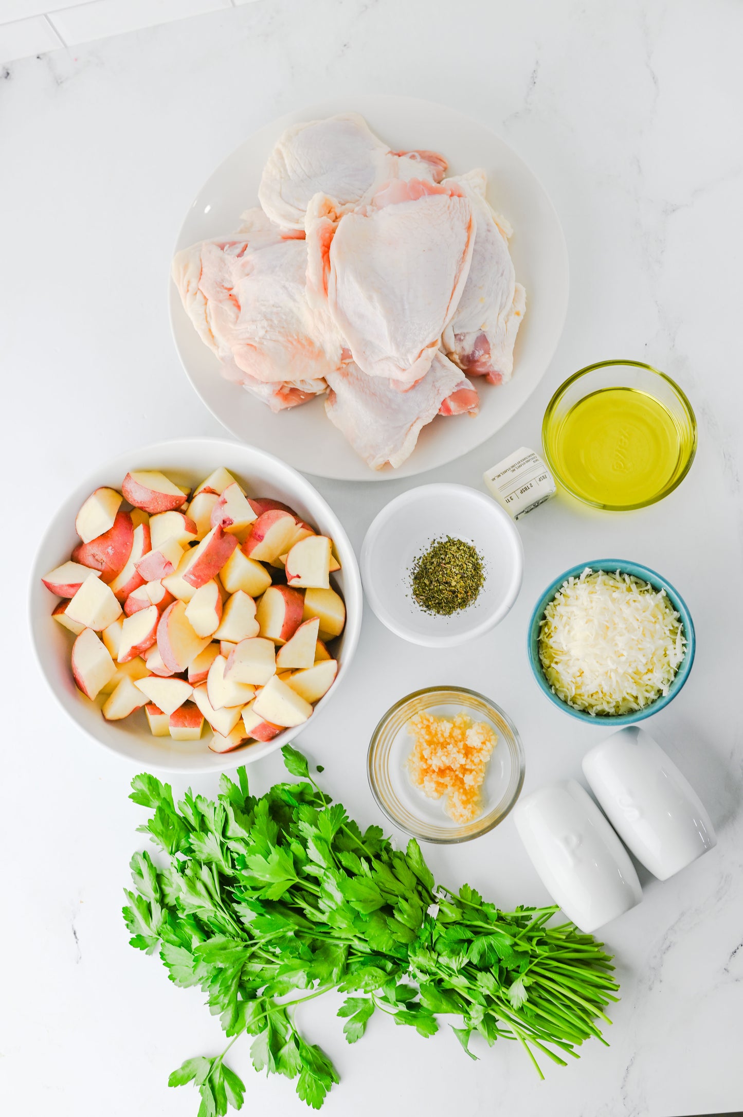 Slow Cooker Garlic Parmesan Chicken and Potatoes Set #5