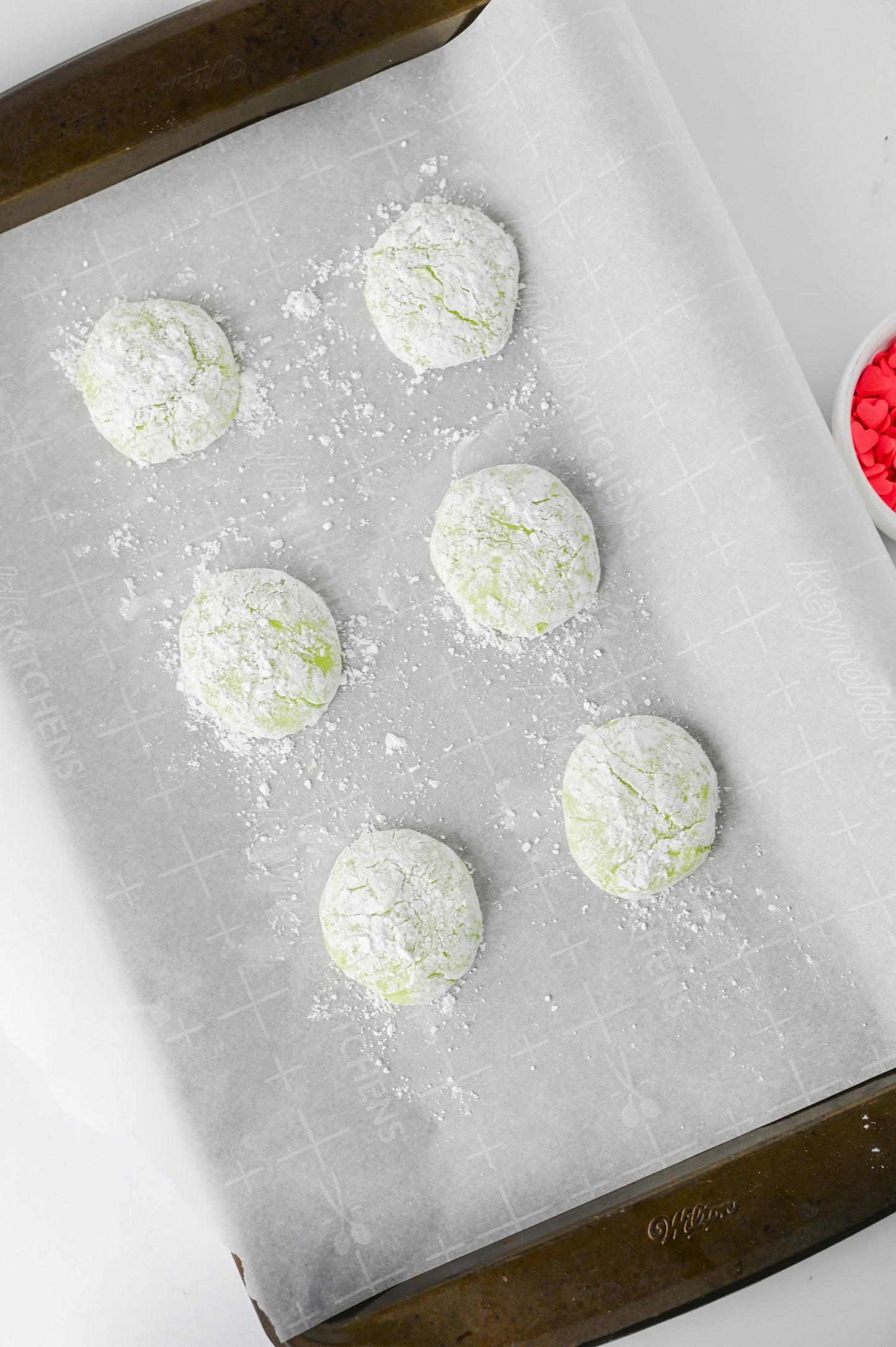 Grinch Crinkle Cookies Set #1