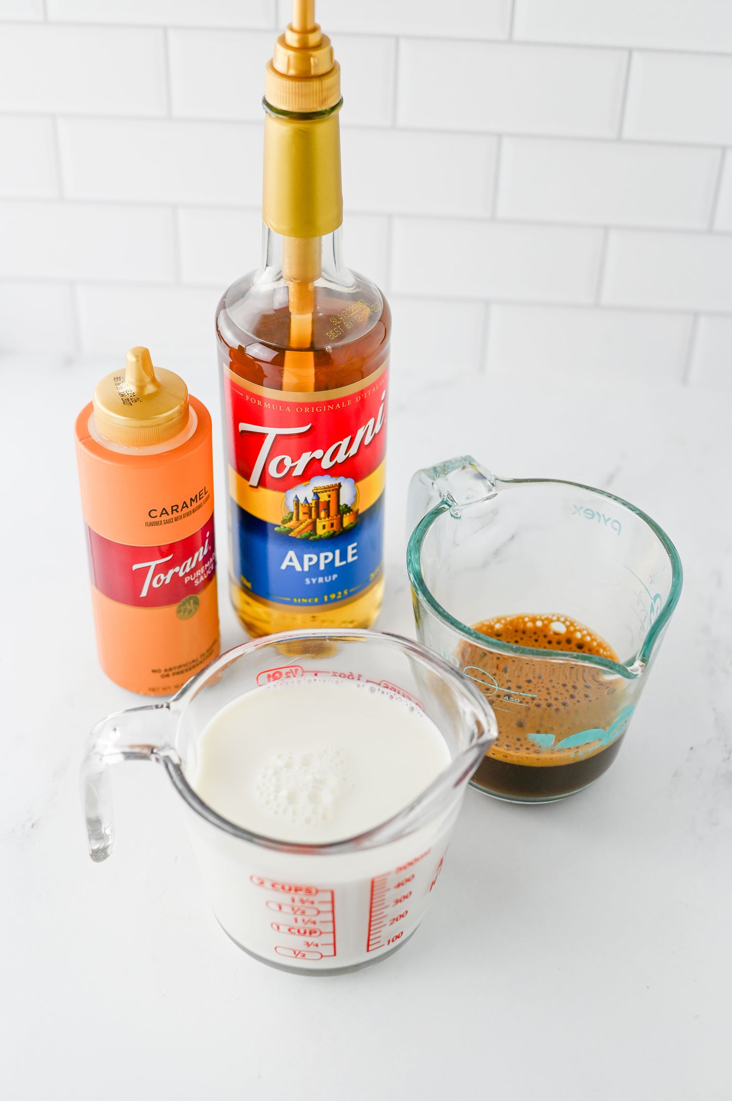 Iced Caramel Apple Cream Latte Set #1