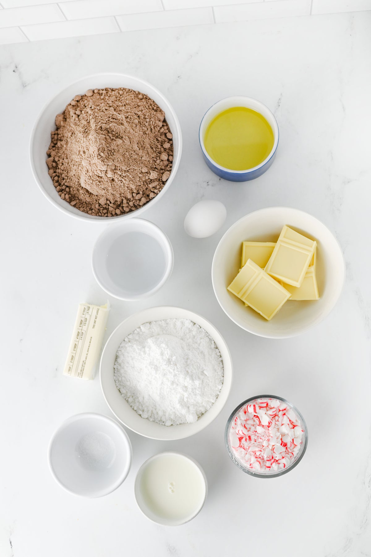 Peppermint Bark Brownies Set #1