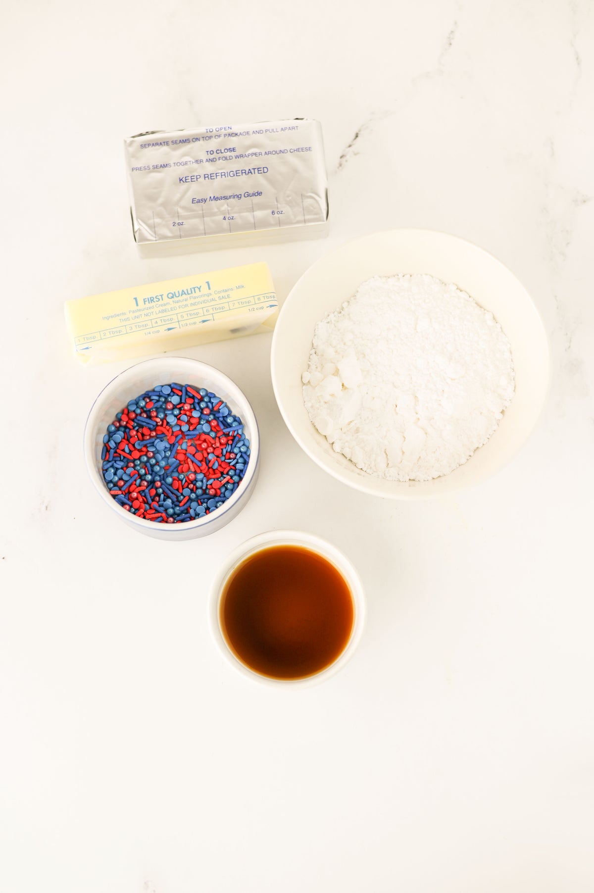 Red White and Blue Cheesecake Dip