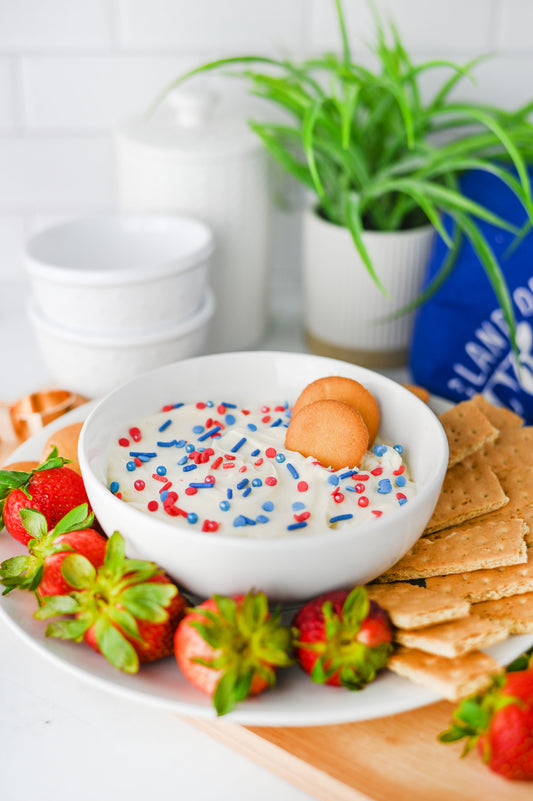 Red White and Blue Cheesecake Dip