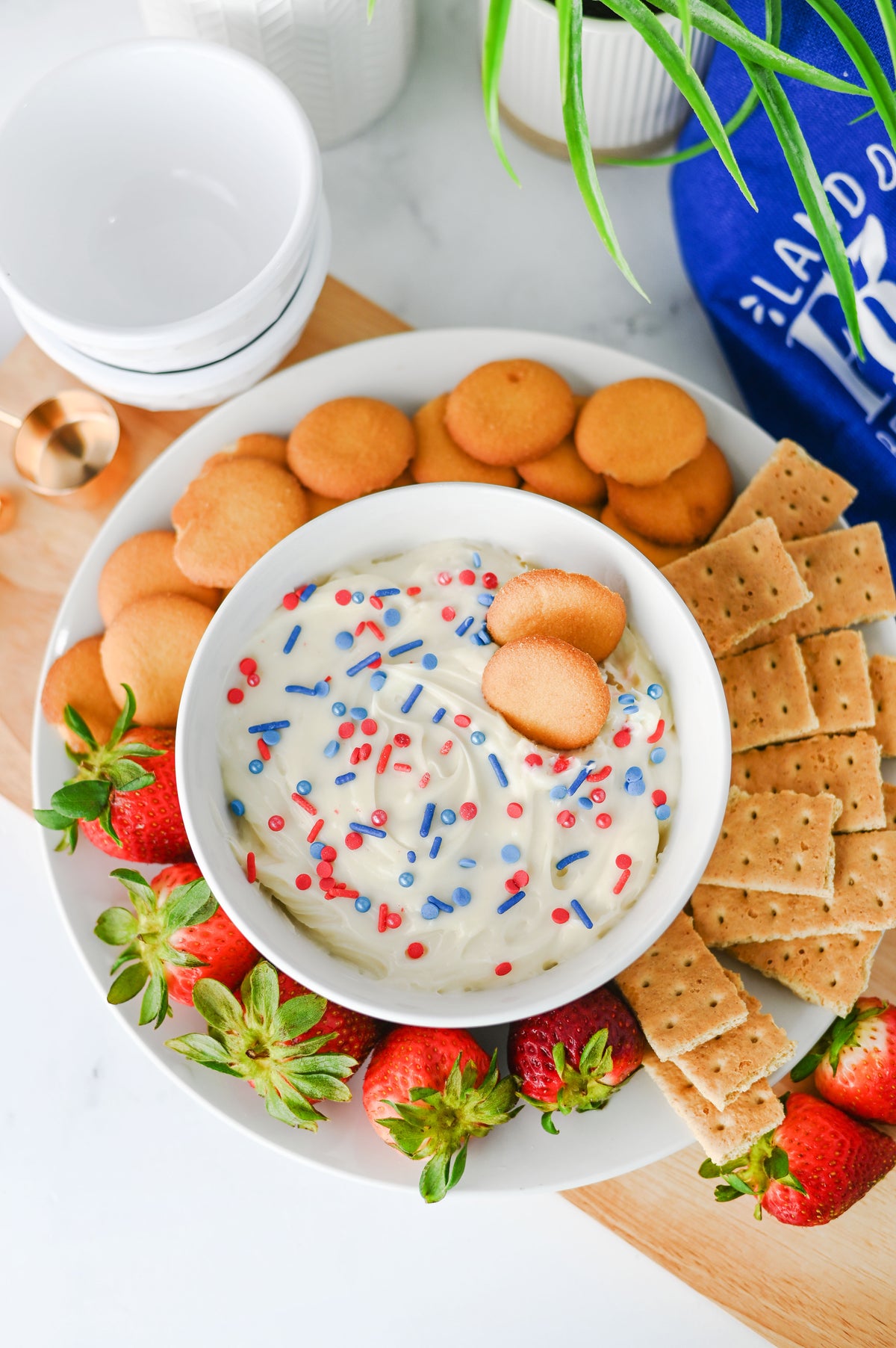 Red White and Blue Cheesecake Dip
