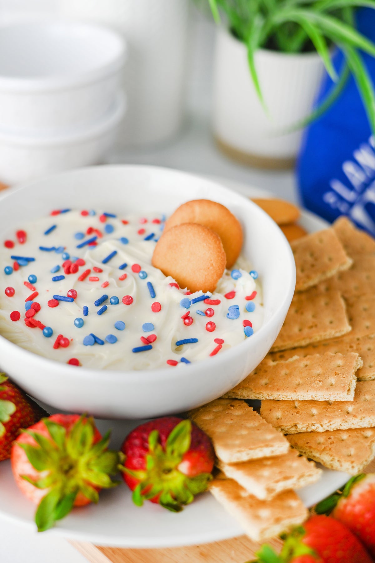 Red White and Blue Cheesecake Dip
