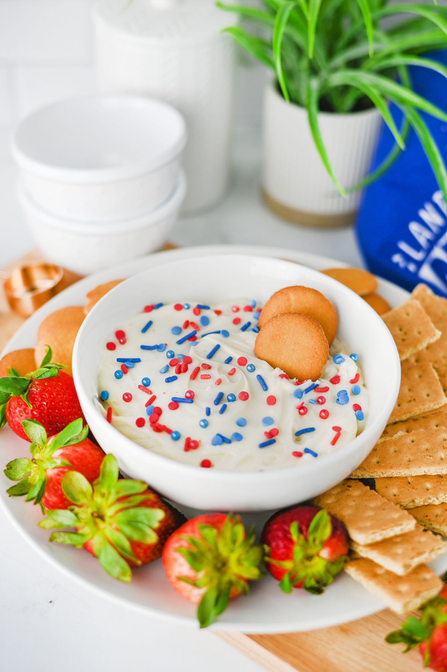 Red White and Blue Cheesecake Dip
