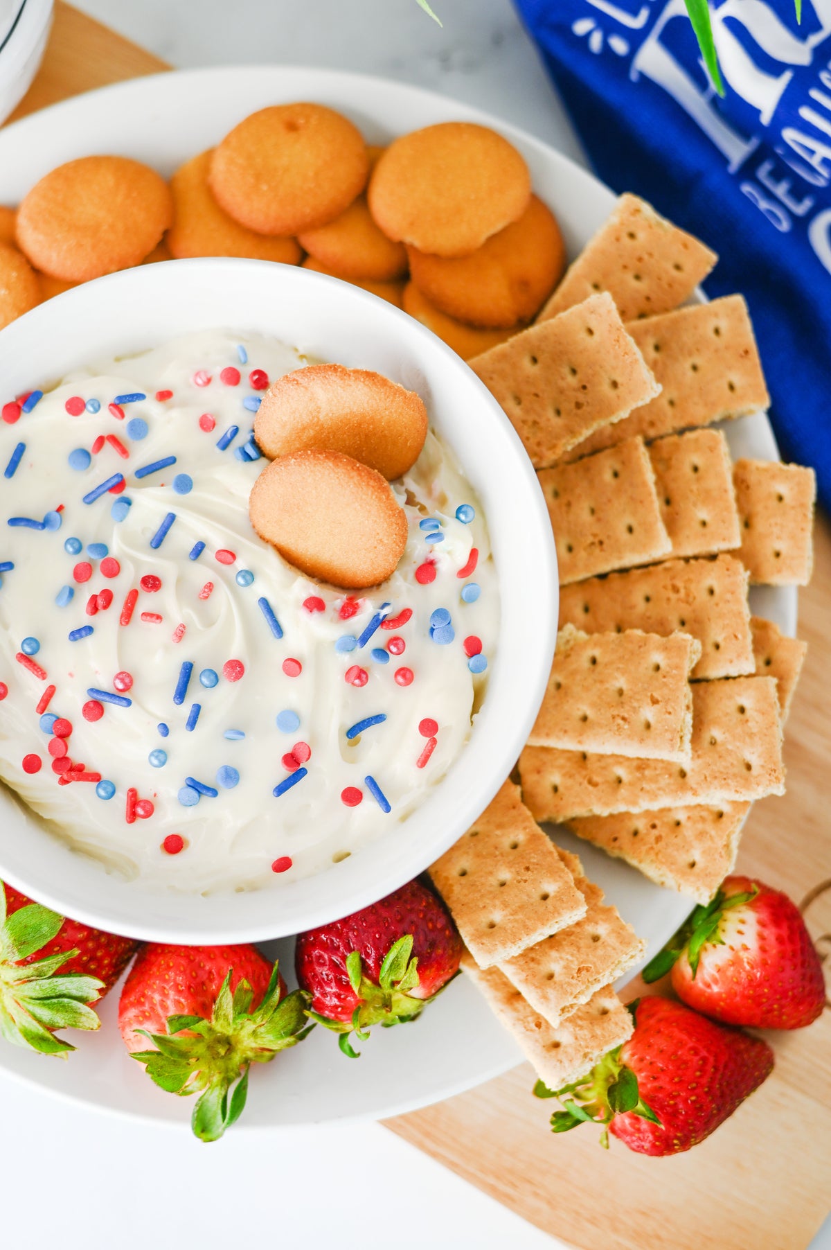 Red White and Blue Cheesecake Dip
