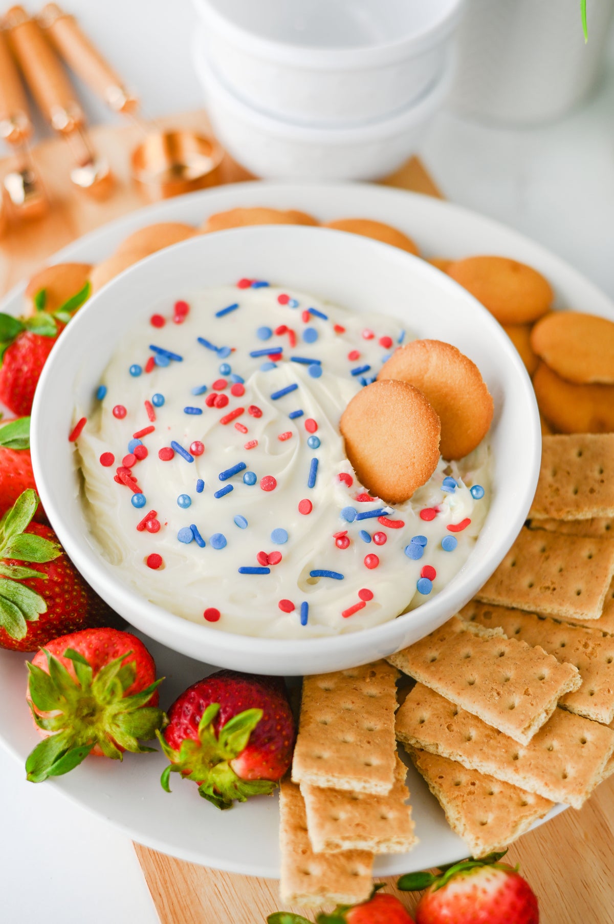 Red White and Blue Cheesecake Dip